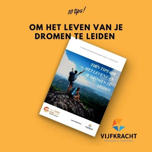 ebook met 10 tips om het leven van je dromen te leiden